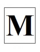 Бусины с буквами белые кубики M